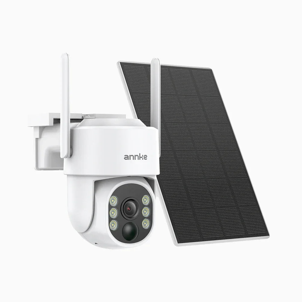 WB400 - Cámara de vigilancia exterior inalámbrica 4MP con batería,WiFi de doble frecuencia, detección de movimiento humano, audio bidireccional, visión nocturna, alimentado por batería y energía solar, rotación 270° y inclinación 90°