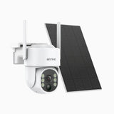 WB400 - Cámara de vigilancia exterior inalámbrica 4MP con batería,WiFi de doble frecuencia, detección de movimiento humano, audio bidireccional, visión nocturna, alimentado por batería y energía solar, rotación 270° y inclinación 90°